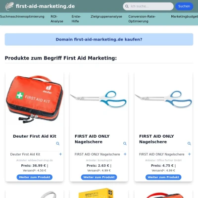 Screenshot first-aid-marketing.de