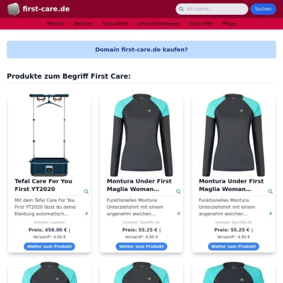 Screenshot first-care.de