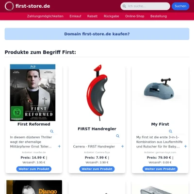 Screenshot first-store.de