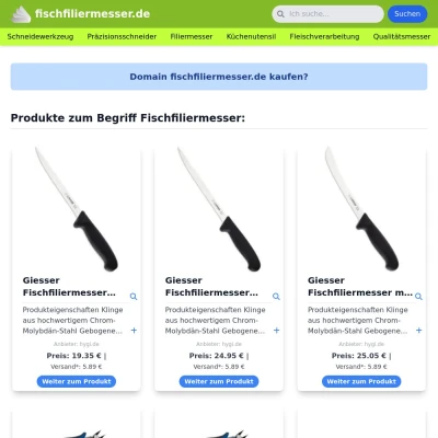 Screenshot fischfiliermesser.de