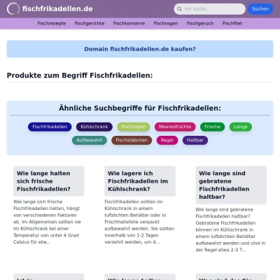 Screenshot fischfrikadellen.de