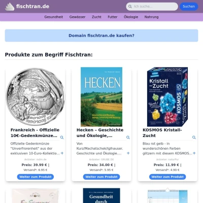 Screenshot fischtran.de
