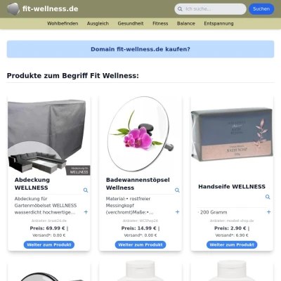 Screenshot fit-wellness.de