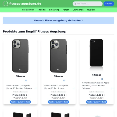 Screenshot fitness-augsburg.de