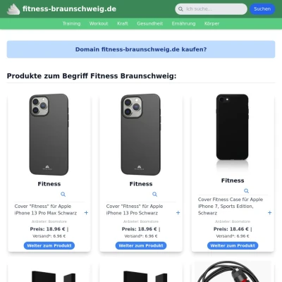 Screenshot fitness-braunschweig.de