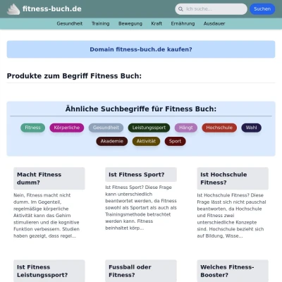 Screenshot fitness-buch.de