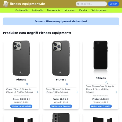 Screenshot fitness-equipment.de