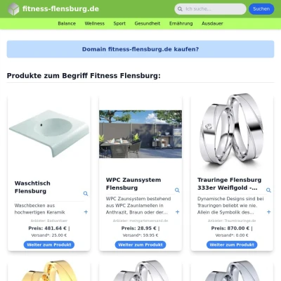 Screenshot fitness-flensburg.de