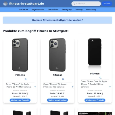 Screenshot fitness-in-stuttgart.de