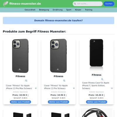 Screenshot fitness-muenster.de