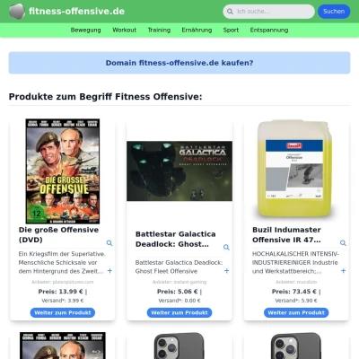 Screenshot fitness-offensive.de