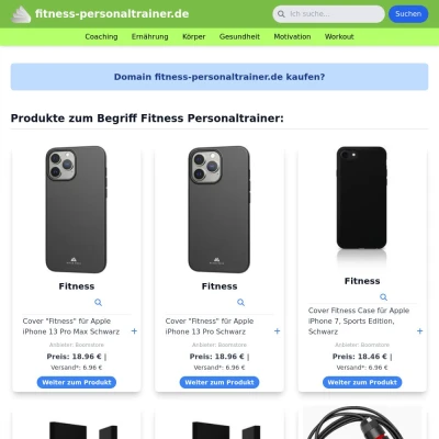 Screenshot fitness-personaltrainer.de