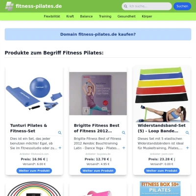 Screenshot fitness-pilates.de