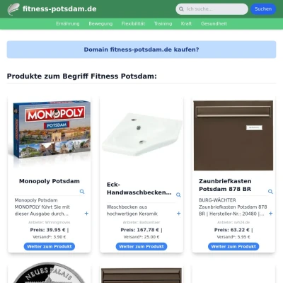 Screenshot fitness-potsdam.de