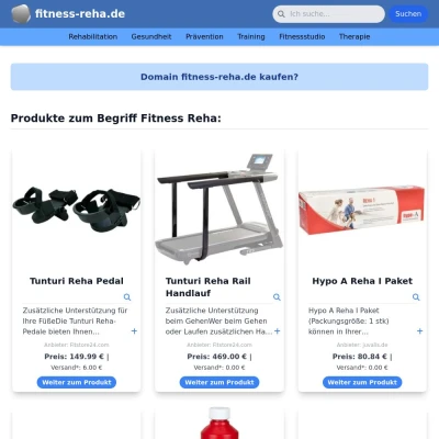 Screenshot fitness-reha.de