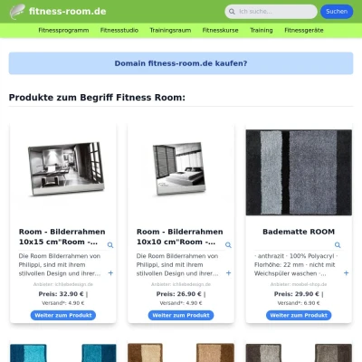 Screenshot fitness-room.de