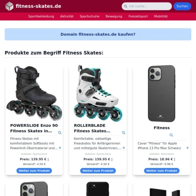 Screenshot fitness-skates.de