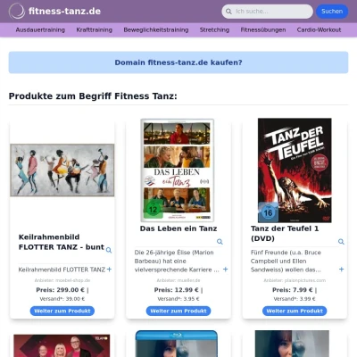 Screenshot fitness-tanz.de