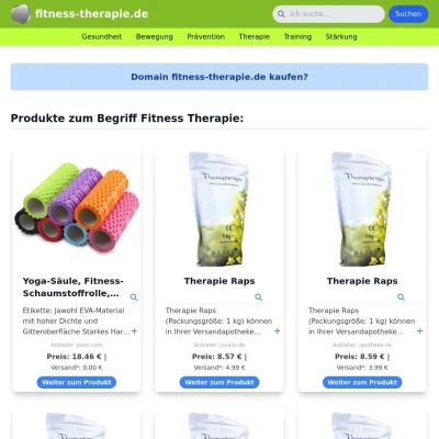 Screenshot fitness-therapie.de