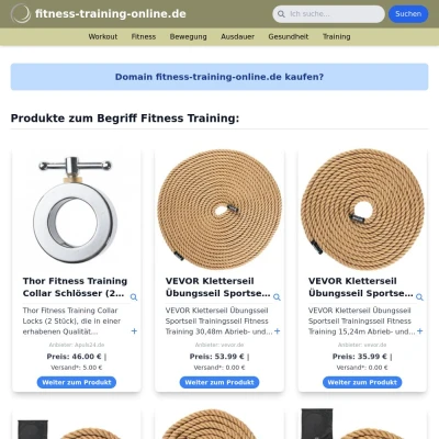Screenshot fitness-training-online.de