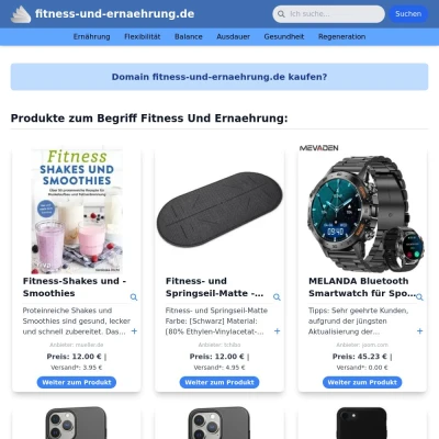 Screenshot fitness-und-ernaehrung.de