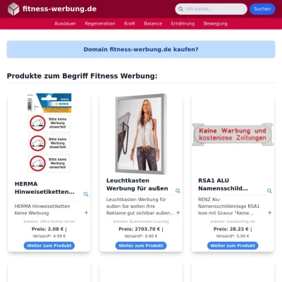 Screenshot fitness-werbung.de