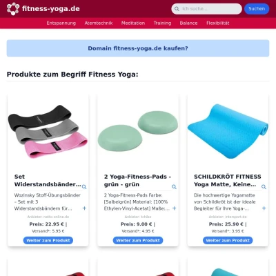 Screenshot fitness-yoga.de