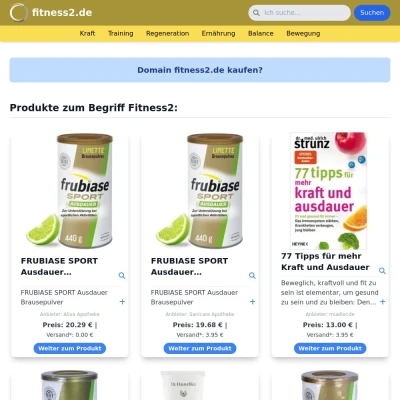 Screenshot fitness2.de
