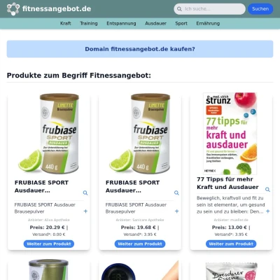 Screenshot fitnessangebot.de