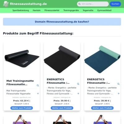 Screenshot fitnessausstattung.de