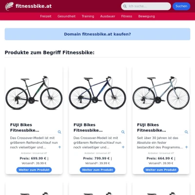 Screenshot fitnessbike.at