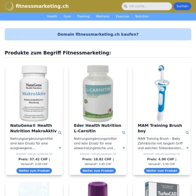 Screenshot fitnessmarketing.ch