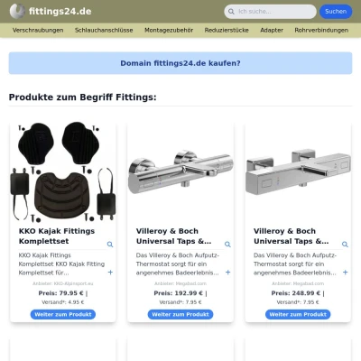 Screenshot fittings24.de