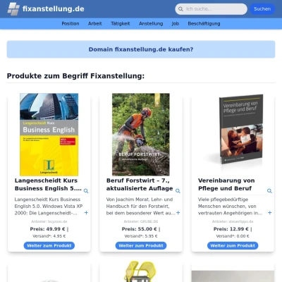 Screenshot fixanstellung.de