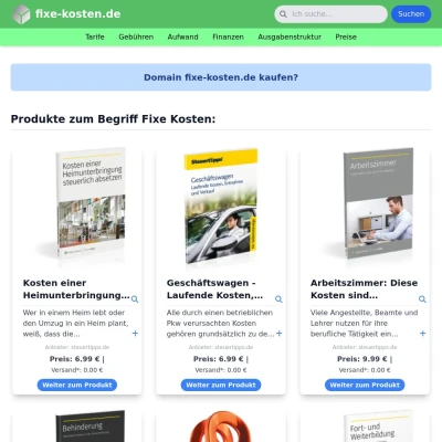 Screenshot fixe-kosten.de