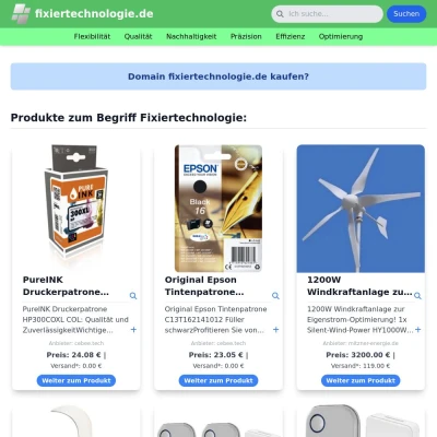 Screenshot fixiertechnologie.de