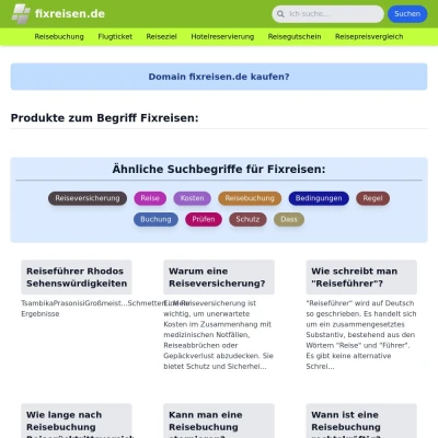 Screenshot fixreisen.de
