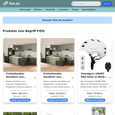 Screenshot fizh.de
