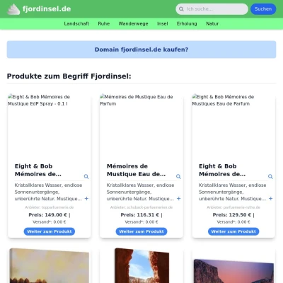 Screenshot fjordinsel.de