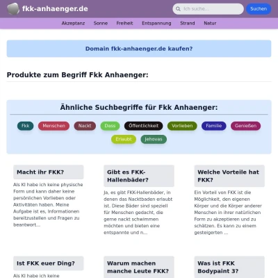 Screenshot fkk-anhaenger.de