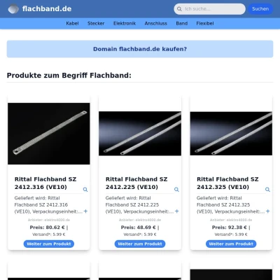 Screenshot flachband.de