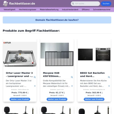 Screenshot flachbettlaser.de