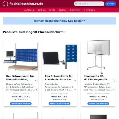 Screenshot flachbildschirm24.de