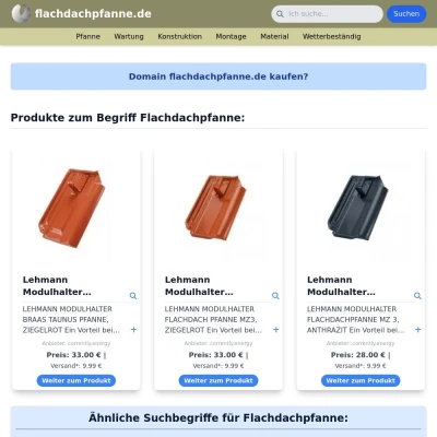 Screenshot flachdachpfanne.de