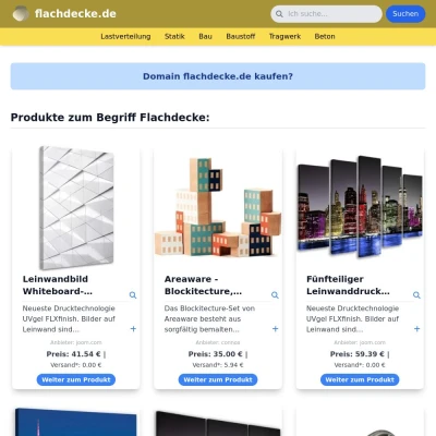 Screenshot flachdecke.de