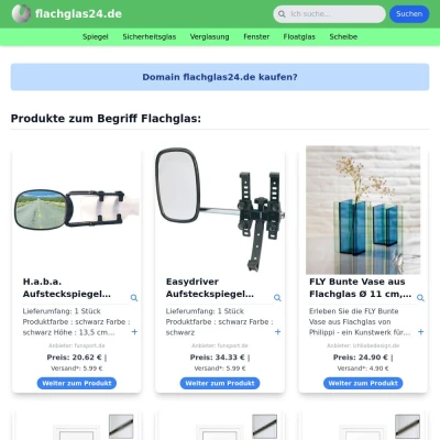 Screenshot flachglas24.de