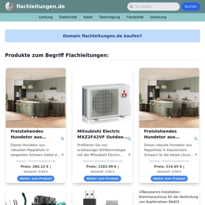 Screenshot flachleitungen.de