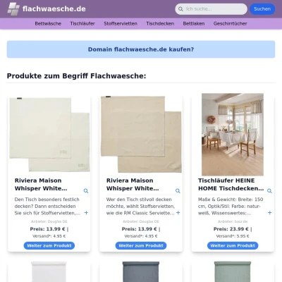 Screenshot flachwaesche.de