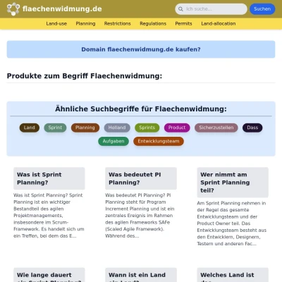 Screenshot flaechenwidmung.de