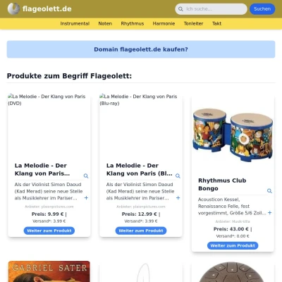 Screenshot flageolett.de